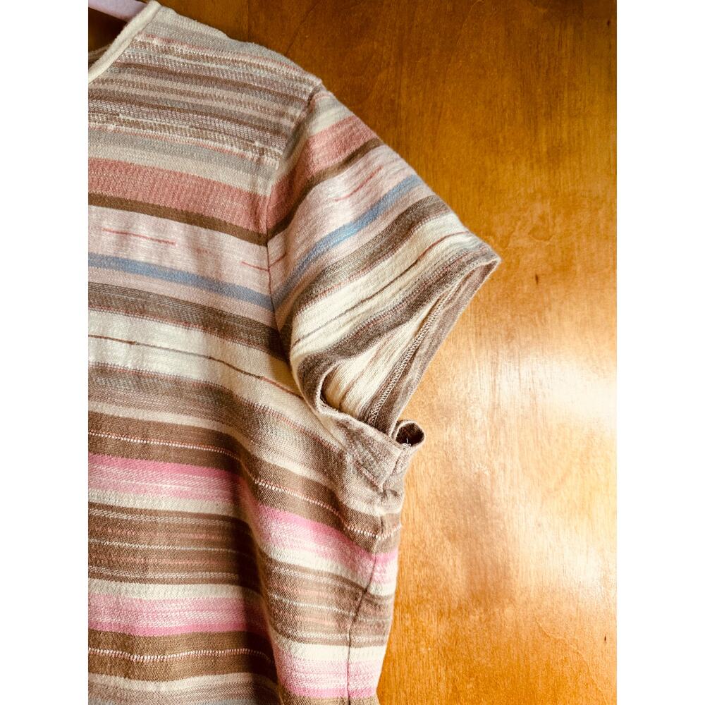 Ralph Lauren Striped T-Shirt Short Sleeve Dress/Long Shirt Fitted Size XL - Picture 2 of 7